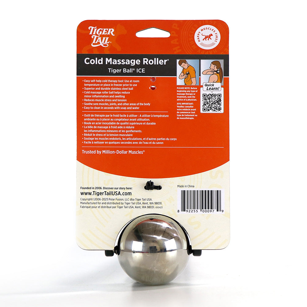 Tiger Ball® ICE Cold/Ice Massage Ball Roller with Handle