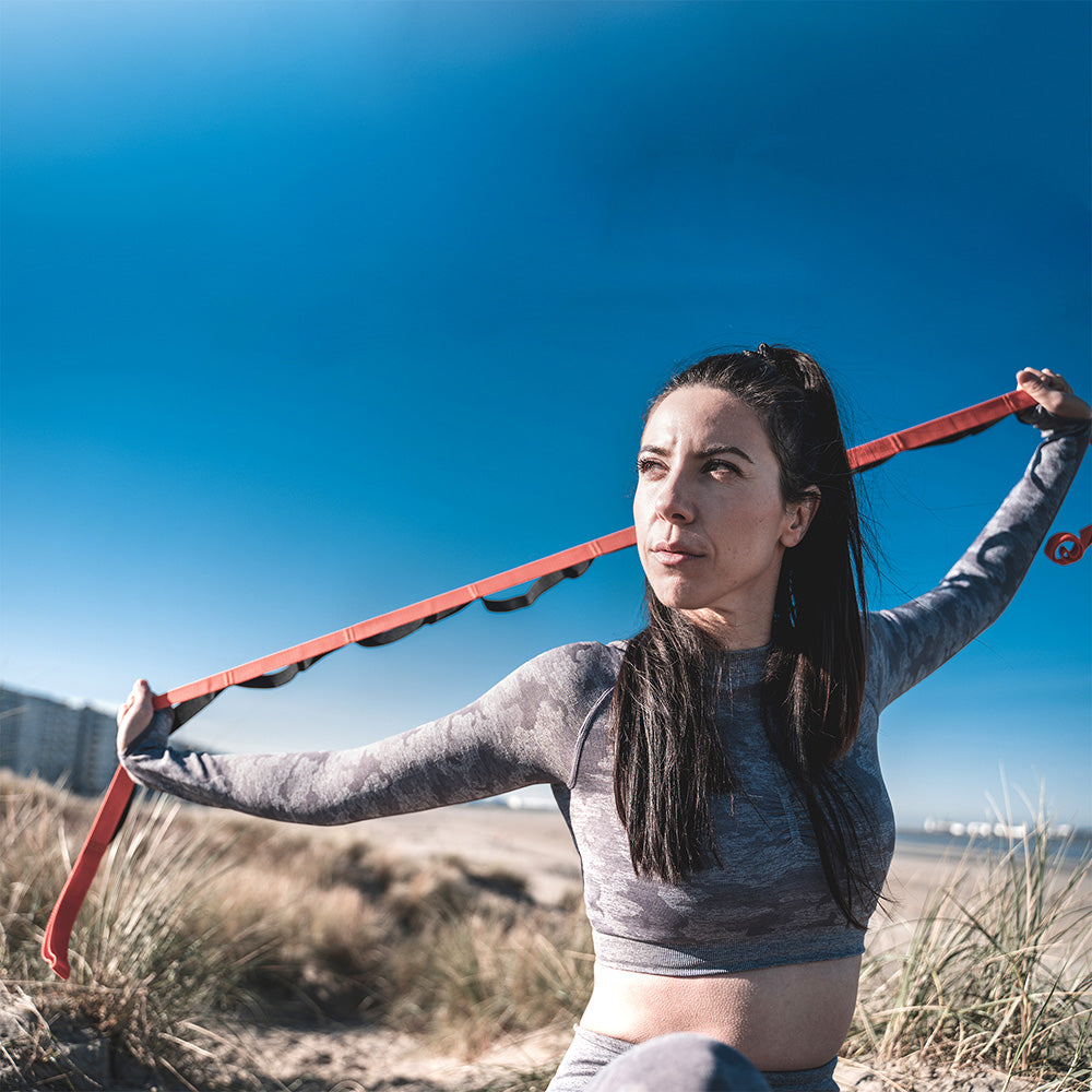 Stretchy Tiger™ 80″ Yoga Stretch Strap for Stretching and Strengthening